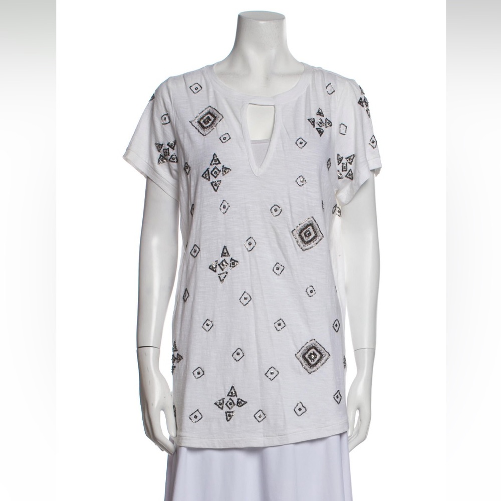 Haute Hippie
Printed V-Neck T-Shirt
Size: L